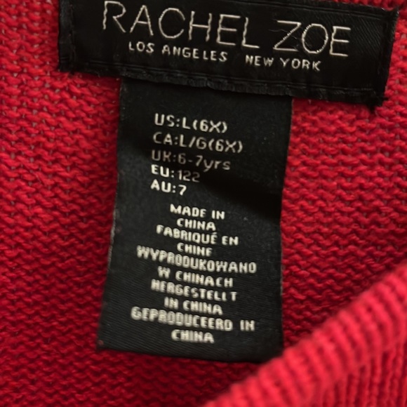 Rachael Zoe girls red dress with leopard accents - Picture 4 of 4